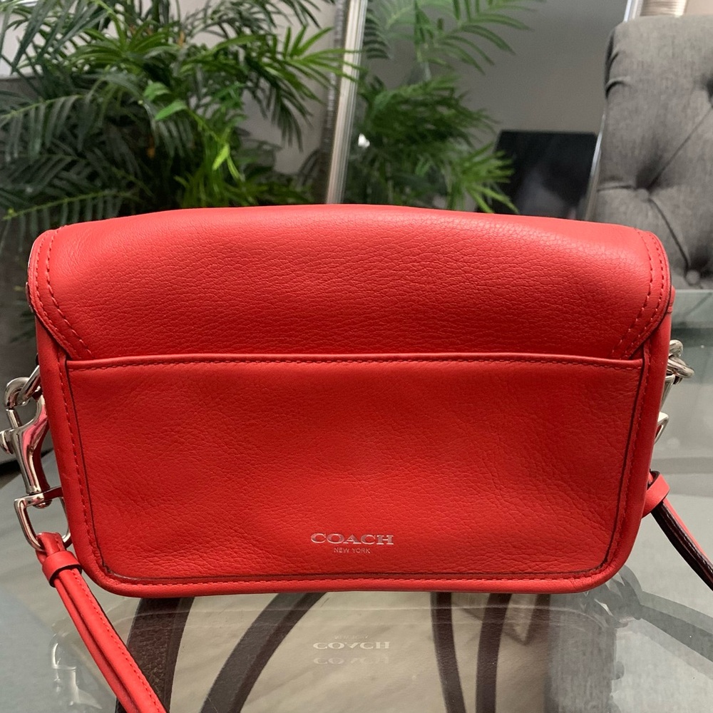 Coach 19914 Red Leather Crossbody Bag - Picture 6 of 10